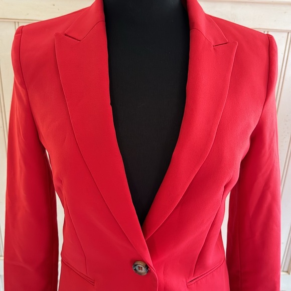 MNG Red One Button Closure Blazer - Picture 3 of 10